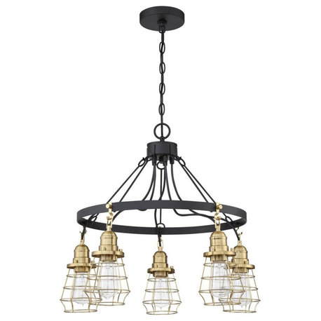 Craftmade Lighting 50625-FBSB Thatcher - Five Light Cage Down Chandelier