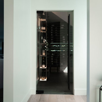 Modern Wine Racking in a Gorgeous Under Stair Wine Cellar