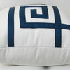 Navy blue & white Greek Key Pillow Cover
