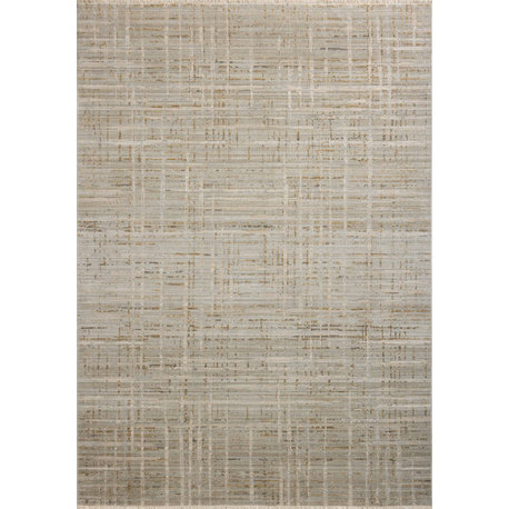 Loloi II Wade Area Rug, Mist / Gold, 18" X 18" Sample