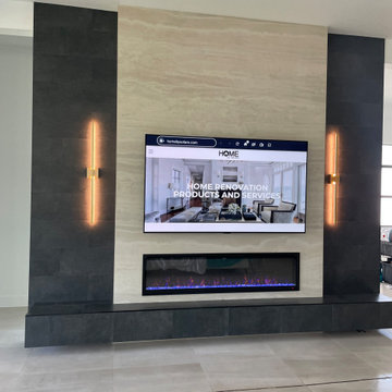 TV/FIREPLACE WALL