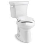 Kohler - Kohler Highline Comfort Height2-Piece Rnd 1.28Gpf Toilet - With its clean, simple design and efficient performance, this Highline water-conserving toilet combines both style and function. An innovative 1.28-gallon flush setting provides significant water savings of up to 16,500 gallons per year, compared to an old 3.5-gallon toilet, without sacrificing flushing power. This model features a unique tank liner that minimizes exterior condensation in humid environments.