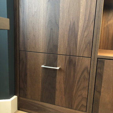 Smoked Walnut Shinnoki Office/Guest Room with Wall Bed