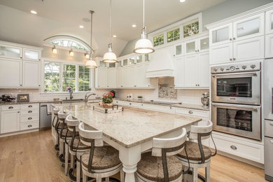 Beach style kitchen photo in Boston