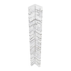 140-CT1-ALPINE DEEP STACKED STONE INSIDE CORNER - 48"H X 3&frac12;" W X 1 &frac12;"D - Wall Panels