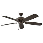 Hinkley - Oasis 60" Indoor Ceiling Fan in Metallic Matte Bronze - Part of the Regency Series, Oasis offers a simple yet classic all-you-need design. Available in Appliance White, Brushed Nickel, Chalk White, Graphite, Matte Black or Metallic Matte Bronze finish options, Oasis is so versatile; it can be used for both indoor and outdoor spaces. Blades are included with every fan.  This light requires  ,  Watt Bulbs (Not Included) UL Certified.