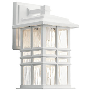 Kichler Beacon Square 1 Light Outdoor Wall Sconce, White, 6.5