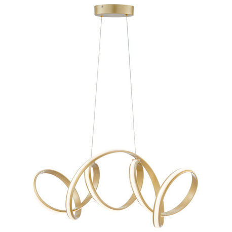 Seville Dimmable Integrated LED Chandelier, Gold, Smart Dimmer Included