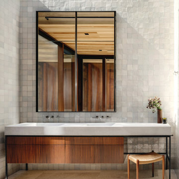 Water's Edge Primary Bath with Moroccan Zellige Tile
