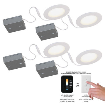 BAZZ  White Integrated LED recessed fixture -  White-  (4 pack)