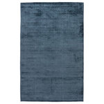 Jaipur Living - Jaipur Living Yasmin Handmade Area Rug, Blue/Gray, 9'x12' - Effortless luxury defines this alluring and stunningly soft hand-loomed viscose area rug. The perfect accent for a glamorous bedroom, this solid blue-gray layer boasts a dazzling luster and artistically distressed design.