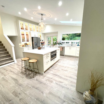 Busy Cooks Maximize Kitchen Function, Display, Light, Storage & Forest Views