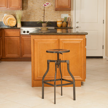 Dining Space featuring Gunmetal Steel Swivel Stool