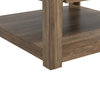 Philia 31.5" Square Wood Top Coffee Table With Storage, Knotty Oak
