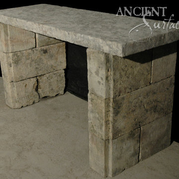 Patio layout showcasing our unique stone elements in architectural settings.