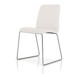 Curved Angles Accent Chair in White - Set of 2 - Dining Chairs