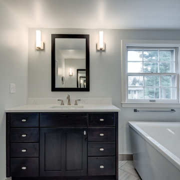 Modern Contemporary Master Bathroom with Argentinian Influence