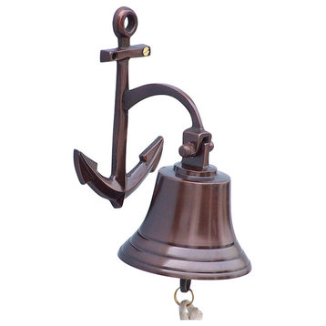 Anchor Bell, Antique Copper, 4"