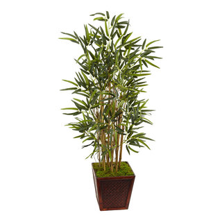 4.5 Bamboo Artificial Tree in Coiled Rope Planter