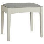Bentley Designs - Hampstead Soft Grey and Walnut Furniture Stool - Hampstead Soft Grey & Walnut Stool offers elegance and practicality for any home. Soft-grey paint finish contrasts beautifully with warm American Walnut veneer tops, guaranteed to make a beautiful addition to any home.