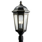 Kichler Lighting - Kichler Lighting 9533RZ Courtyard, Three Light Outdoor Post Mount, Bronze - The innovative leader in decorative light fixturesCourtyard Three Ligh Rubbed Bronze Clear  *UL Approved: YES Energy Star Qualified: n/a ADA Certified: n/a  *Number of Lights: 3-*Wattage: Candelabra bulb(s) *Bulb Included:No *Bulb Type:Candelabra *Finish Type:Rubbed Bronze