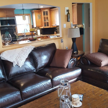 Traditional Kitchen & Living Room