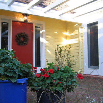 Red Door on a California Farmhouse