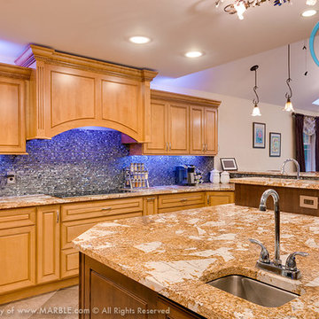 Juparana Patchwork Granite Kitchen | Marble.com