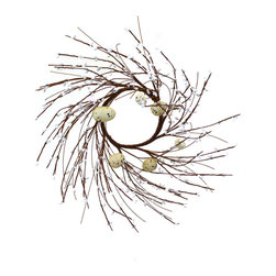 Shea's Wildflower - Natural Egg and Pit Berry Ring, Natural - Artificial Flower Arrangements