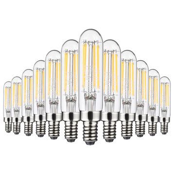 12-Pack E12 Candelabra Bulb, Dimmable T6 LED Bulb, 40W Equiv.