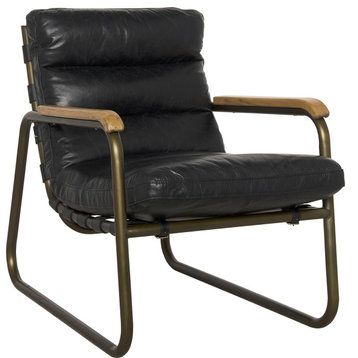 Cowhide Arm Chair - Metal