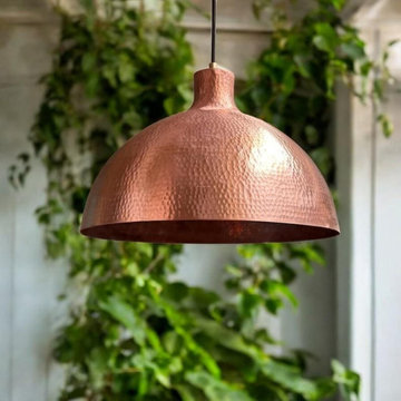 Copper Dome Pendant Light