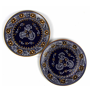Encantada Handmade Dinner Plates, Set of 2, Blue