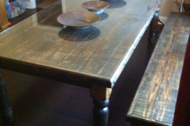 Rustic Dinning Table & Benches
