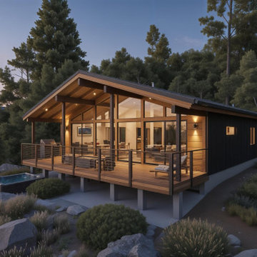 Modern Timber Cabin in Bigfork