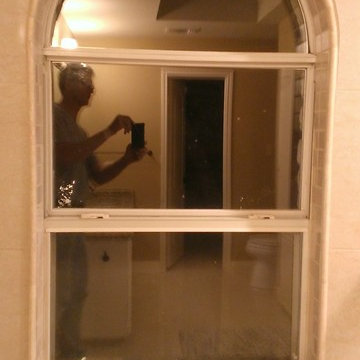 MASTER BATHROOM - Crema Marfil Porcelain 32" x 16" Wall / 32" x 8" Floor