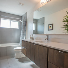 bathroom frameless mirror