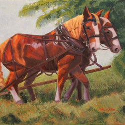 Belgian Draft Teamwork - Paintings