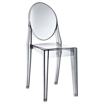 Modway Modway Casper Dining Side Chair, Smoked Clear