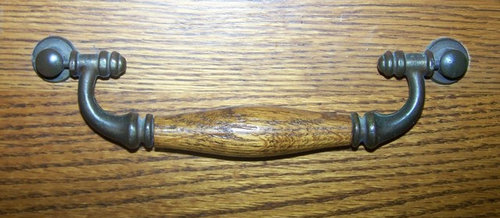 Oak Drop bail dresser pulls