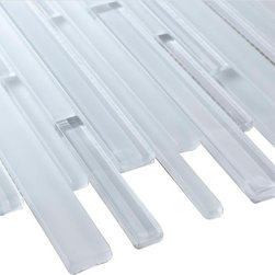 White Glossy and White Matte Glass Mosaic Tile Collection - Home Accessories & Decor