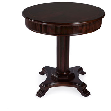 Butler Specialty Company Ellsworth 36" Ribbed Wood Pedestal Foyer Table - Brown