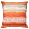 Sedona Stripes Orange Throw Pillow 20x20, with Polyfill Insert
