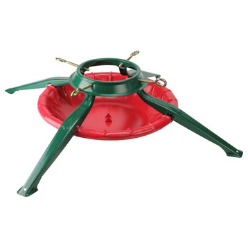 28' Green and Red Christmas Real Live Tree Stand