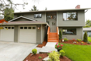 Inspiration for a modern home design remodel in Seattle