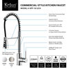 32" Undermount Stainless Steel Kitchen Sink, Pull-Down Faucet CH with Dispenser