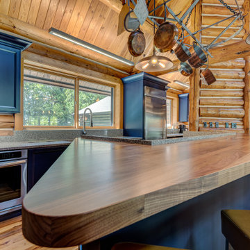 Modern Log Cabin Kitchen