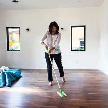 Indigo-Infused Living Room Makeover for Erica Chan Coffman of Honestly WTF