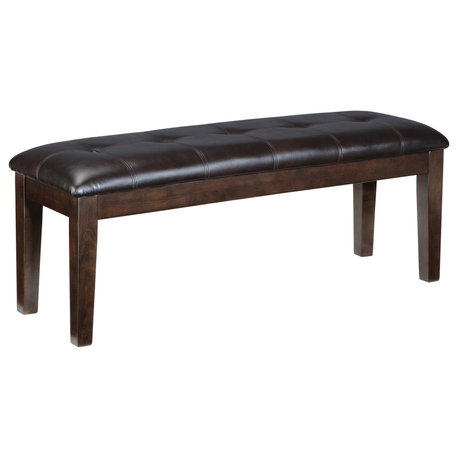 Haddigan Large Dining Room Bench in Dark Brown D596-00