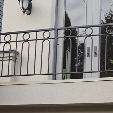 Custom made sliding gate with matching rails in Seattle, WA